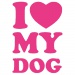 I love my dog Barva: růžová